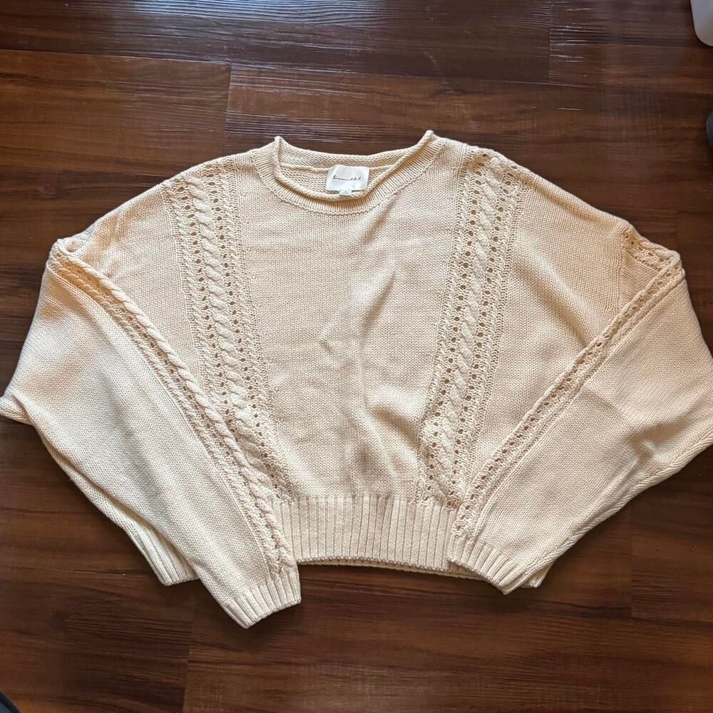 Women's Line & Dot Cream Jumper